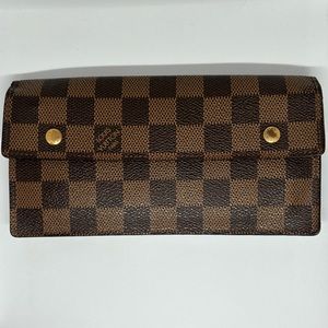 Louis Vuitton Damier Gold GM Accordion Long Travel Wallet Authentic